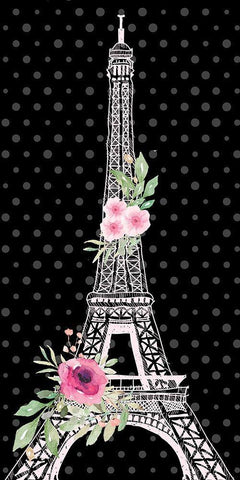 Paris Beauty 1 Black Ornate Wood Framed Art Print with Double Matting by Allen, Kimberly