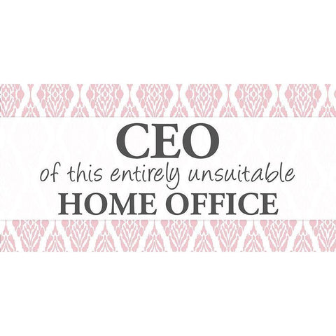 CEO White Modern Wood Framed Art Print by Allen, Kimberly