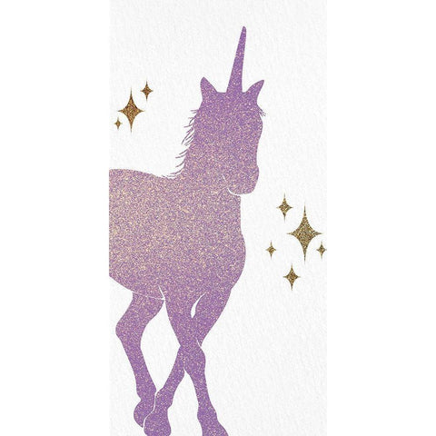 Unicorn Gems 1 Black Modern Wood Framed Art Print by Allen, Kimberly