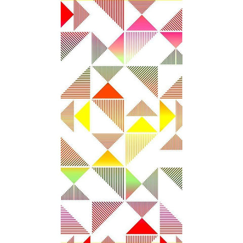 Triangle Panel 1 V2 White Modern Wood Framed Art Print by Allen, Kimberly