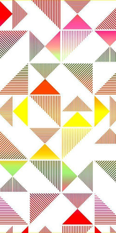 Triangle Panel 1 V2 White Modern Wood Framed Art Print with Double Matting by Allen, Kimberly