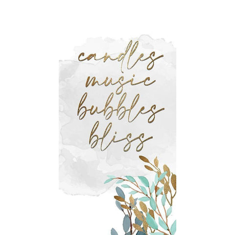 Candles and Music 6 White Modern Wood Framed Art Print by Allen, Kimberly