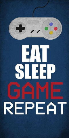 Eat Game 1 White Modern Wood Framed Art Print with Double Matting by Allen, Kimberly