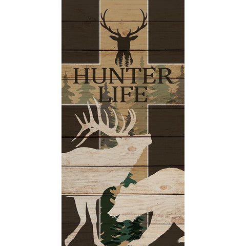 Hunter Life Black Modern Wood Framed Art Print with Double Matting by Allen, Kimberly