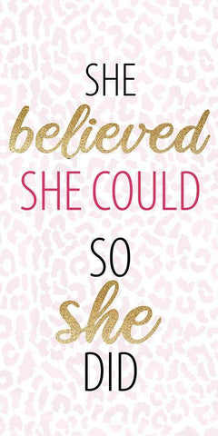 Believe Sparkle 1 White Modern Wood Framed Art Print with Double Matting by Allen, Kimberly