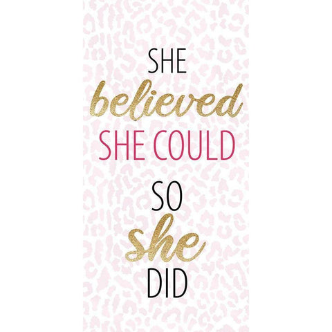 Believe Sparkle 1 White Modern Wood Framed Art Print by Allen, Kimberly