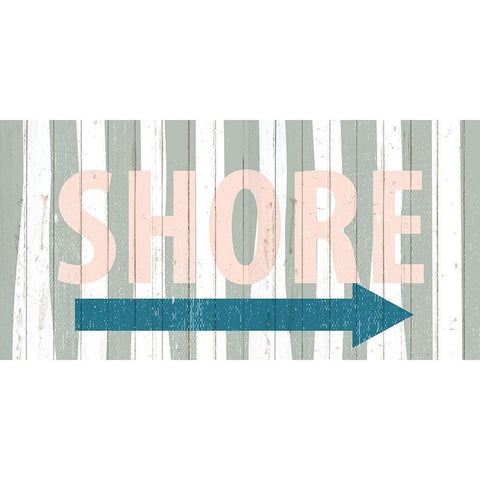 Shore Arrow Black Modern Wood Framed Art Print with Double Matting by Allen, Kimberly