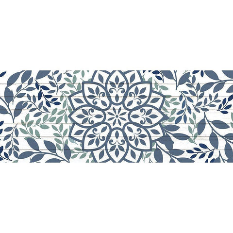 Mandala Leaves 1 White Modern Wood Framed Art Print by Allen, Kimberly