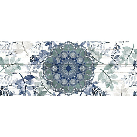 Mandala Leaves 2 White Modern Wood Framed Art Print by Allen, Kimberly