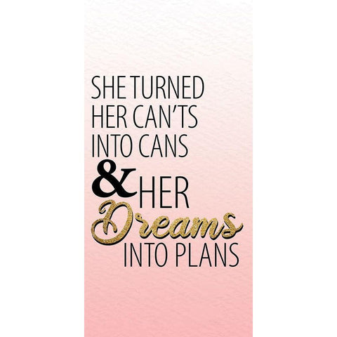 Her Plans 1 Gold Ornate Wood Framed Art Print with Double Matting by Allen, Kimberly