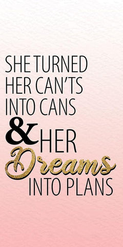 Her Plans 1 White Modern Wood Framed Art Print with Double Matting by Allen, Kimberly