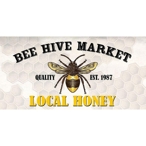 Bee Hive Market 2 Gold Ornate Wood Framed Art Print with Double Matting by Allen, Kimberly