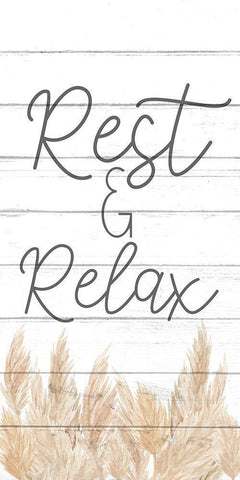 Rest 1 v2 White Modern Wood Framed Art Print with Double Matting by Allen, Kimberly
