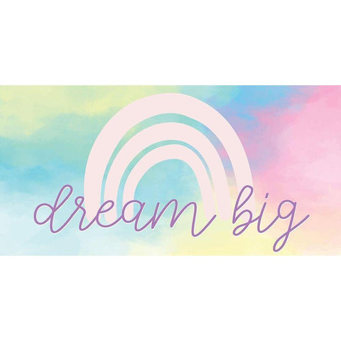 Dream Big Rainbow Gold Ornate Wood Framed Art Print with Double Matting by Allen, Kimberly