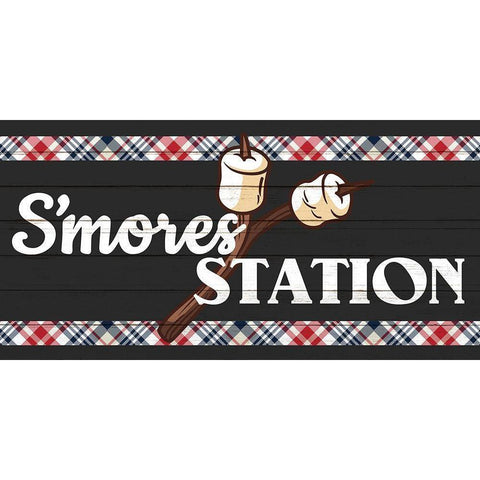 Smores Station White Modern Wood Framed Art Print by Allen, Kimberly