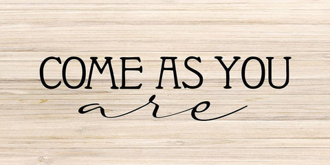Come as you Are White Modern Wood Framed Art Print with Double Matting by Allen, Kimberly