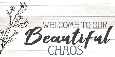 Our Chaos White Modern Wood Framed Art Print with Double Matting by Allen, Kimberly