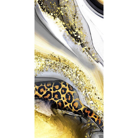 Agate Leopard 1 Gold Ornate Wood Framed Art Print with Double Matting by Allen, Kimberly