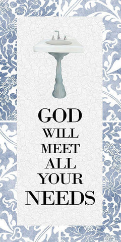 God Will Meet All 1 White Modern Wood Framed Art Print with Double Matting by Allen, Kimberly
