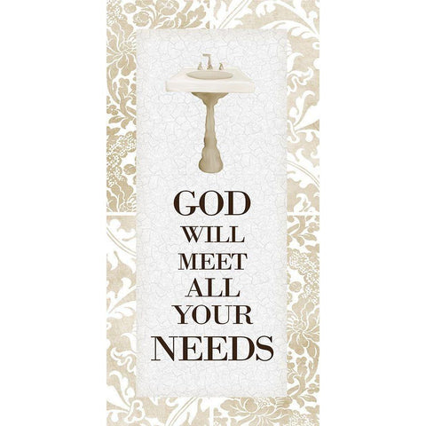 God Will Meet All 1 v2 Gold Ornate Wood Framed Art Print with Double Matting by Allen, Kimberly