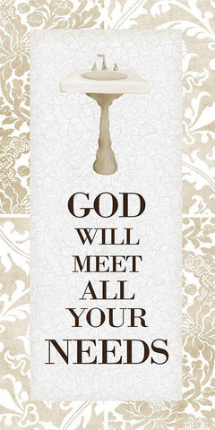 God Will Meet All 1 v2 White Modern Wood Framed Art Print with Double Matting by Allen, Kimberly