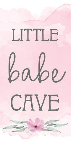 Little Babe Cave 1 White Modern Wood Framed Art Print with Double Matting by Allen, Kimberly