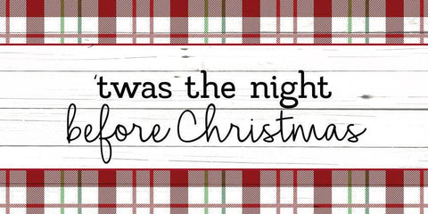 Twas the Night White Modern Wood Framed Art Print with Double Matting by Allen, Kimberly