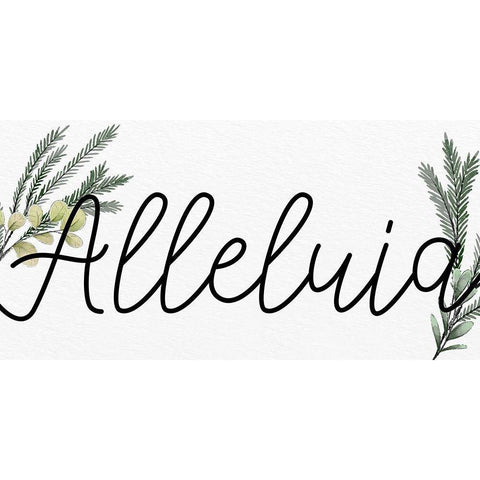 Alleluia panel White Modern Wood Framed Art Print by Allen, Kimberly