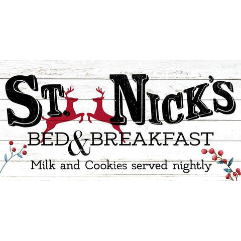 St Nicks Black Modern Wood Framed Art Print with Double Matting by Allen, Kimberly