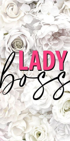 Lady Boss 1 White Modern Wood Framed Art Print with Double Matting by Allen, Kimberly