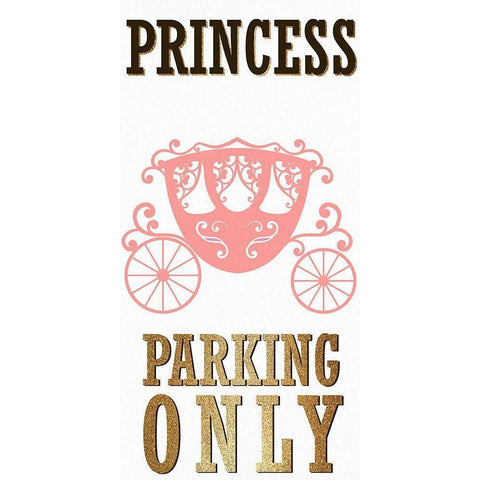 Princess Parking 1 Gold Ornate Wood Framed Art Print with Double Matting by Allen, Kimberly