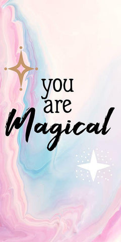 You Are Magical 1 White Modern Wood Framed Art Print with Double Matting by Allen, Kimberly