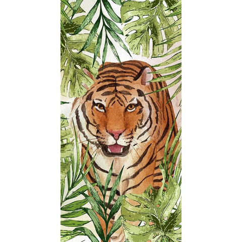 Big Cats 1 White Modern Wood Framed Art Print by Allen, Kimberly