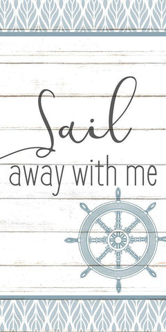 Relax and Sail 1 Black Ornate Wood Framed Art Print with Double Matting by Allen, Kimberly