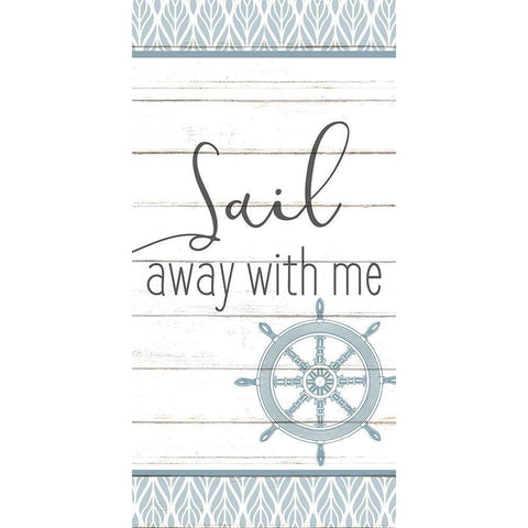 Relax and Sail 1 Black Modern Wood Framed Art Print with Double Matting by Allen, Kimberly