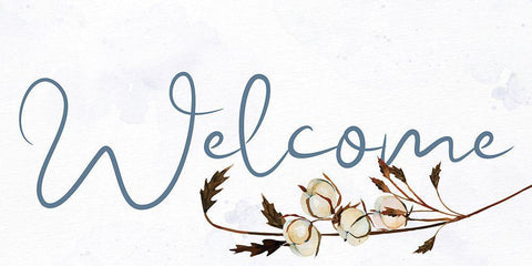 Welcome Black Ornate Wood Framed Art Print with Double Matting by Allen, Kimberly