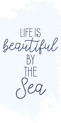 Life is Beautiful White Modern Wood Framed Art Print with Double Matting by Allen, Kimberly