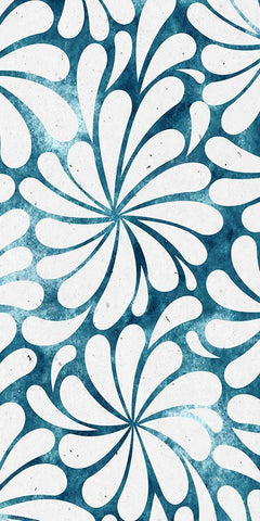 Panel Blues 1 White Modern Wood Framed Art Print with Double Matting by Allen, Kimberly