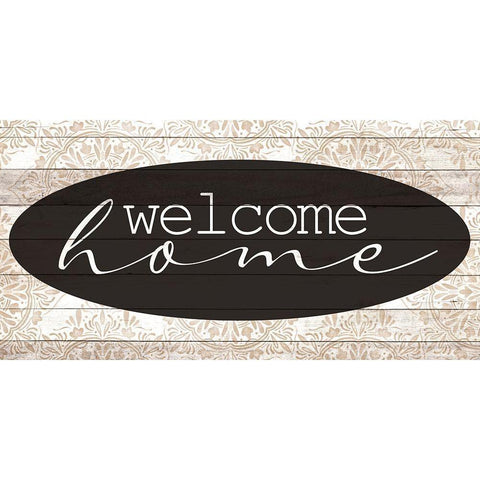 Welcome Home Wood Black Modern Wood Framed Art Print by Allen, Kimberly