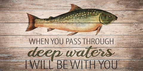 Deep Waters 1 White Modern Wood Framed Art Print with Double Matting by Allen, Kimberly