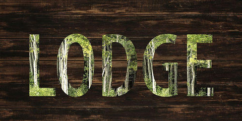 To the Lodge Black Ornate Wood Framed Art Print with Double Matting by Allen, Kimberly