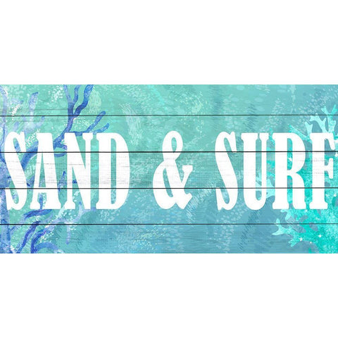 Sand and Surf Black Modern Wood Framed Art Print with Double Matting by Allen, Kimberly