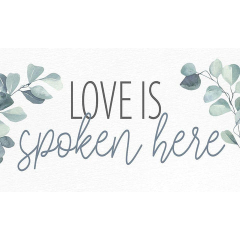 Love Is Spoken White Modern Wood Framed Art Print by Allen, Kimberly
