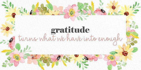 Gratitude Black Ornate Wood Framed Art Print with Double Matting by Allen, Kimberly