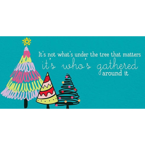 Around The Tree Black Modern Wood Framed Art Print with Double Matting by Allen, Kimberly