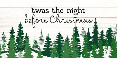 Night Before Christmas Black Modern Wood Framed Art Print by Allen, Kimberly