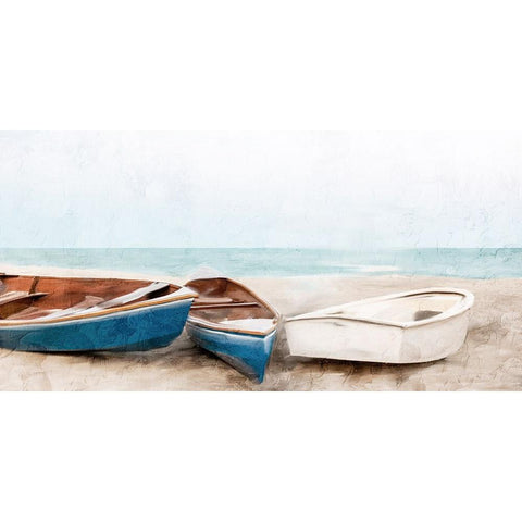Three Beached White Modern Wood Framed Art Print by Allen, Kimberly