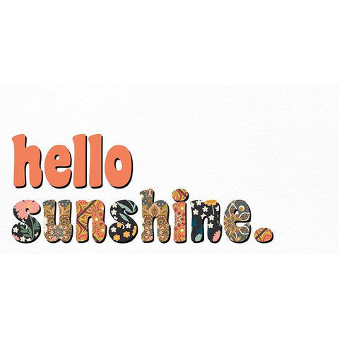 Hello Sunshine Gold Ornate Wood Framed Art Print with Double Matting by Allen, Kimberly