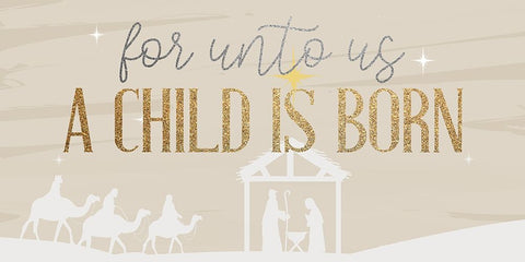 A Child Is Born Black Ornate Wood Framed Art Print with Double Matting by Allen, Kimberly