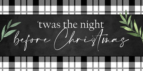 Twas The Night Before Christmas White Modern Wood Framed Art Print with Double Matting by Allen, Kimberly